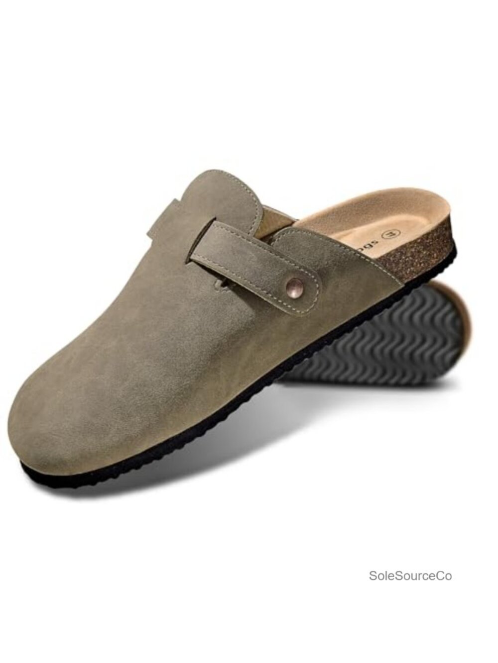 Women's Cushioned Clogs Adjustable Strap Fleece Lined Arch Support Slip-On Faux